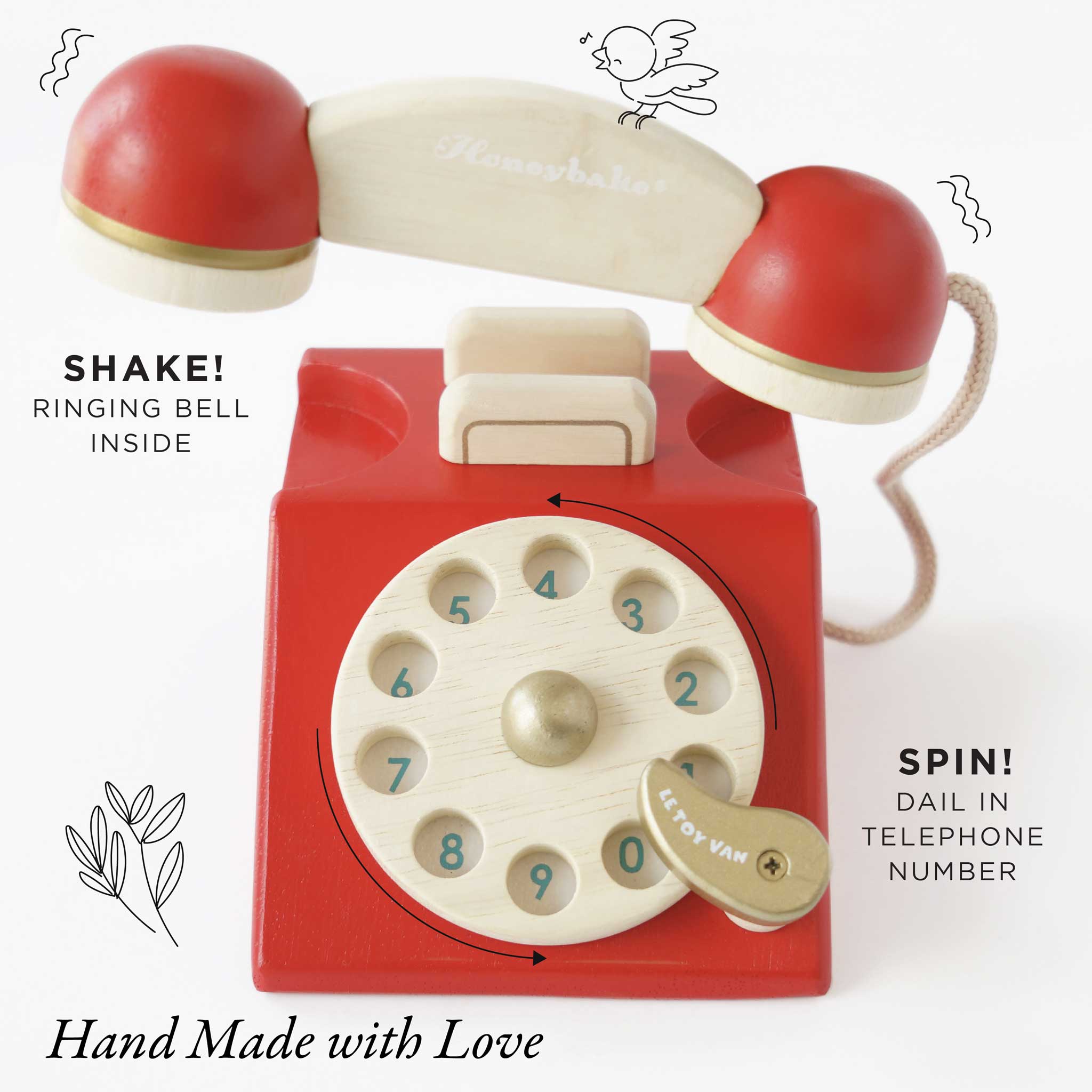 Le Toy Van, Inc. - Wholesale Wood Toy - Kids - Vintage Wooden Phone1