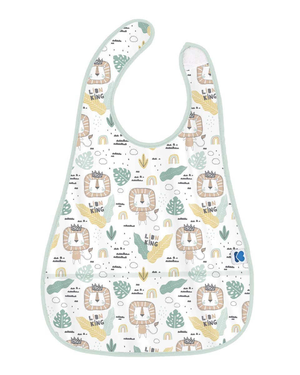 Kika Group Ltd. - Wholesale Bib - Baby - Eva Bib With Crumb Catcher Savanna Pattern Mint