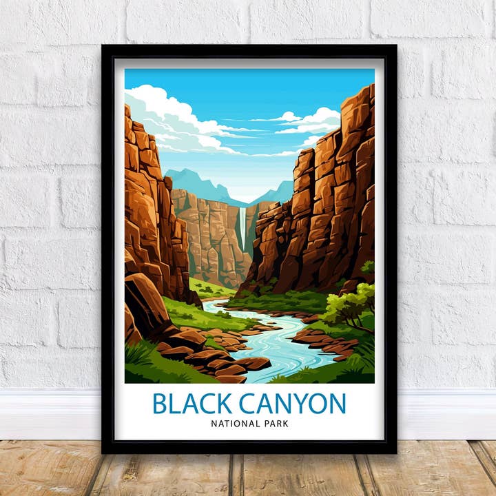 Black Canyon Nationalpark Colorado Rejseplakat Colorado for engroshandel hos InkNPrintz