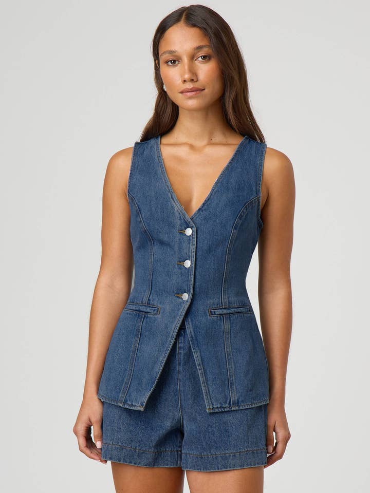 EmberLoom - Wholesale Top & Short Set (NOT Loungewear) - Women's - Casual Buttoned Denim Top and Shorts Set