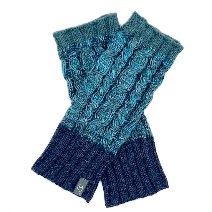 Shupaca Alpaca – Engroshandel Handsker - Unisex – Alpaka Handsker - Flettet - Ocean Drift