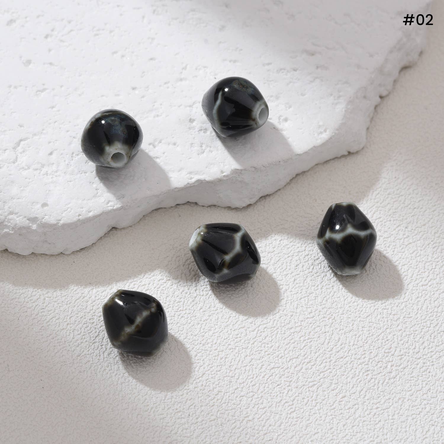 Beads Creation - Wholesale Beads - Diamond Ceramic Bead Sparkling Gemstone Spacer ORG2781