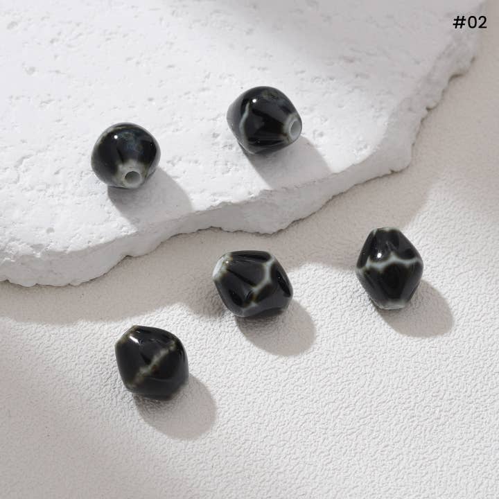 Beads Creation - Wholesale Beads - Diamond Ceramic Bead Sparkling Gemstone Spacer ORG2781