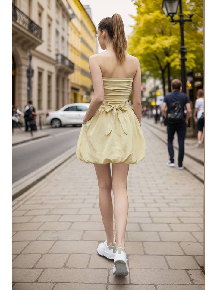 VAVA by Joy Han - Wholesale Dress - Women's - TUBE BUBBLE DRESS W/TWISTED ROPE BELT4