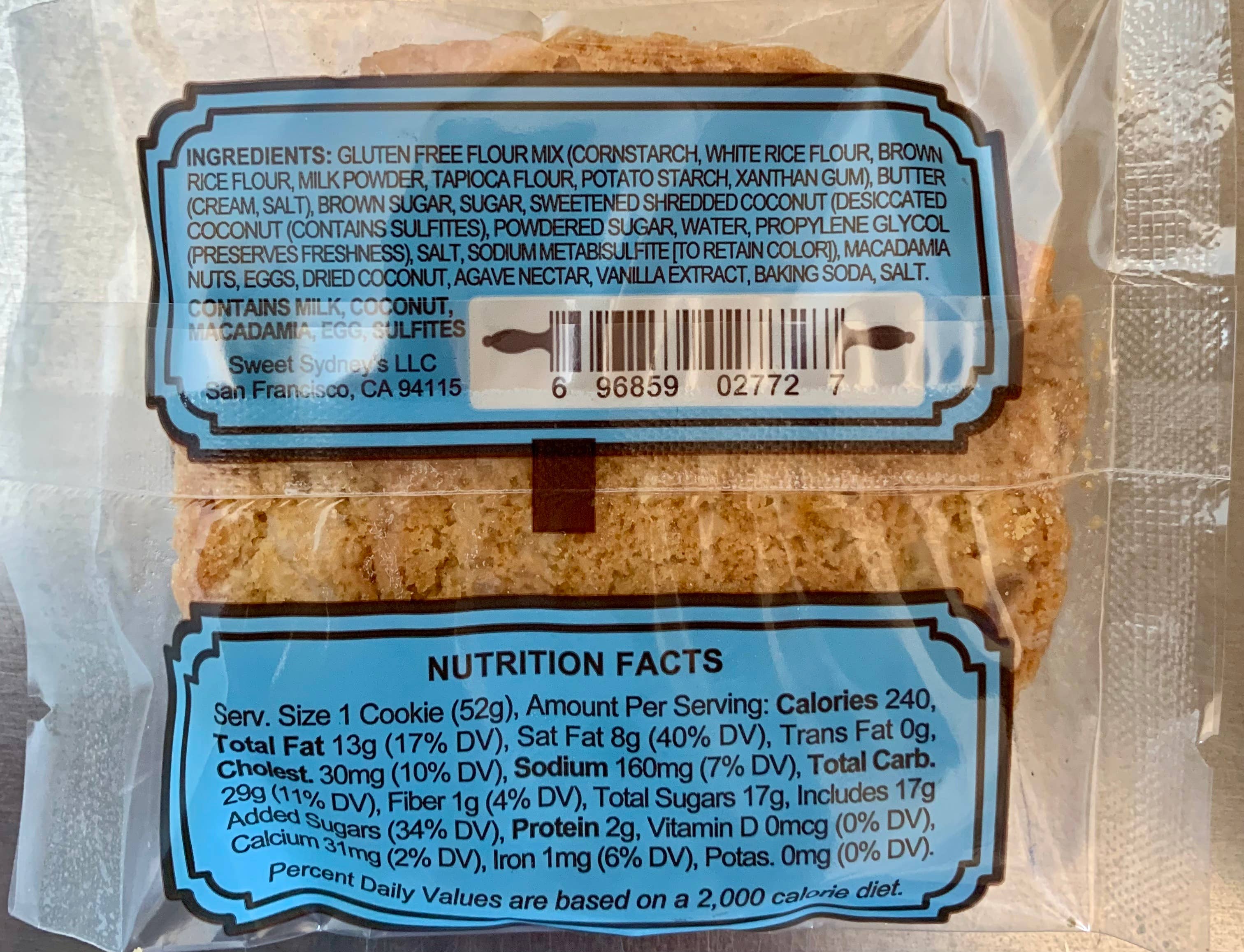 Sweet Sydney's - Wholesale Cookie - Extraordinary Gluten Free Cookie - Variety 15 Pack8