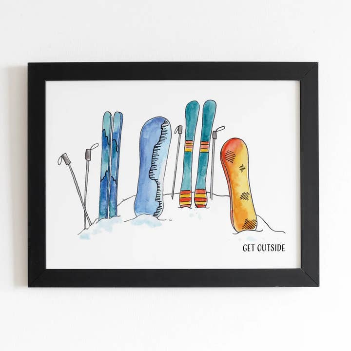 Impresión de esquí y snowboard: salga para venta al por mayor de Abigail Leigh Designs