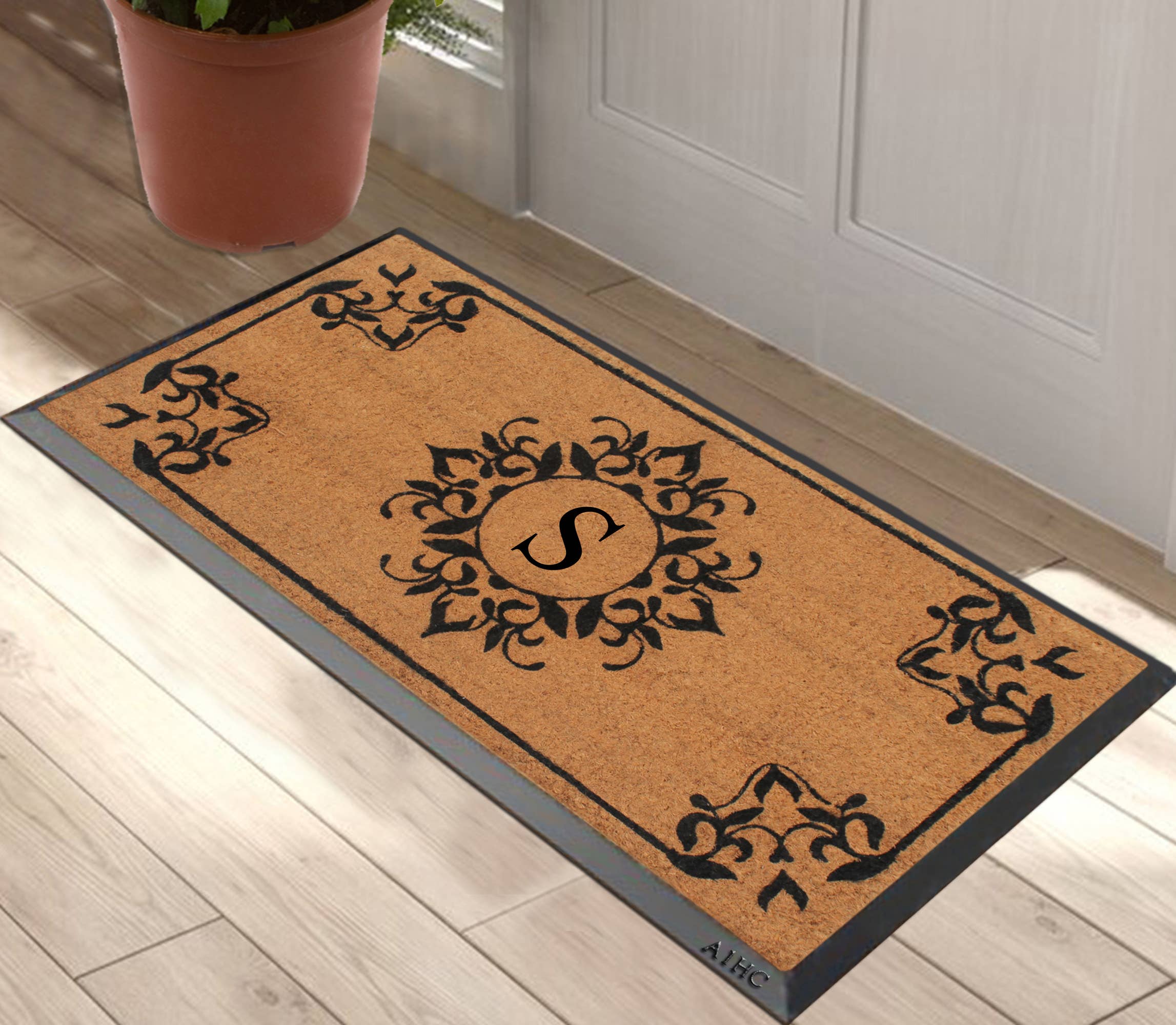 A1 home collections - Wholesale Door Mat - A1HC Natural Coir & Rubber Heavy Duty Monogrammed Doormats18