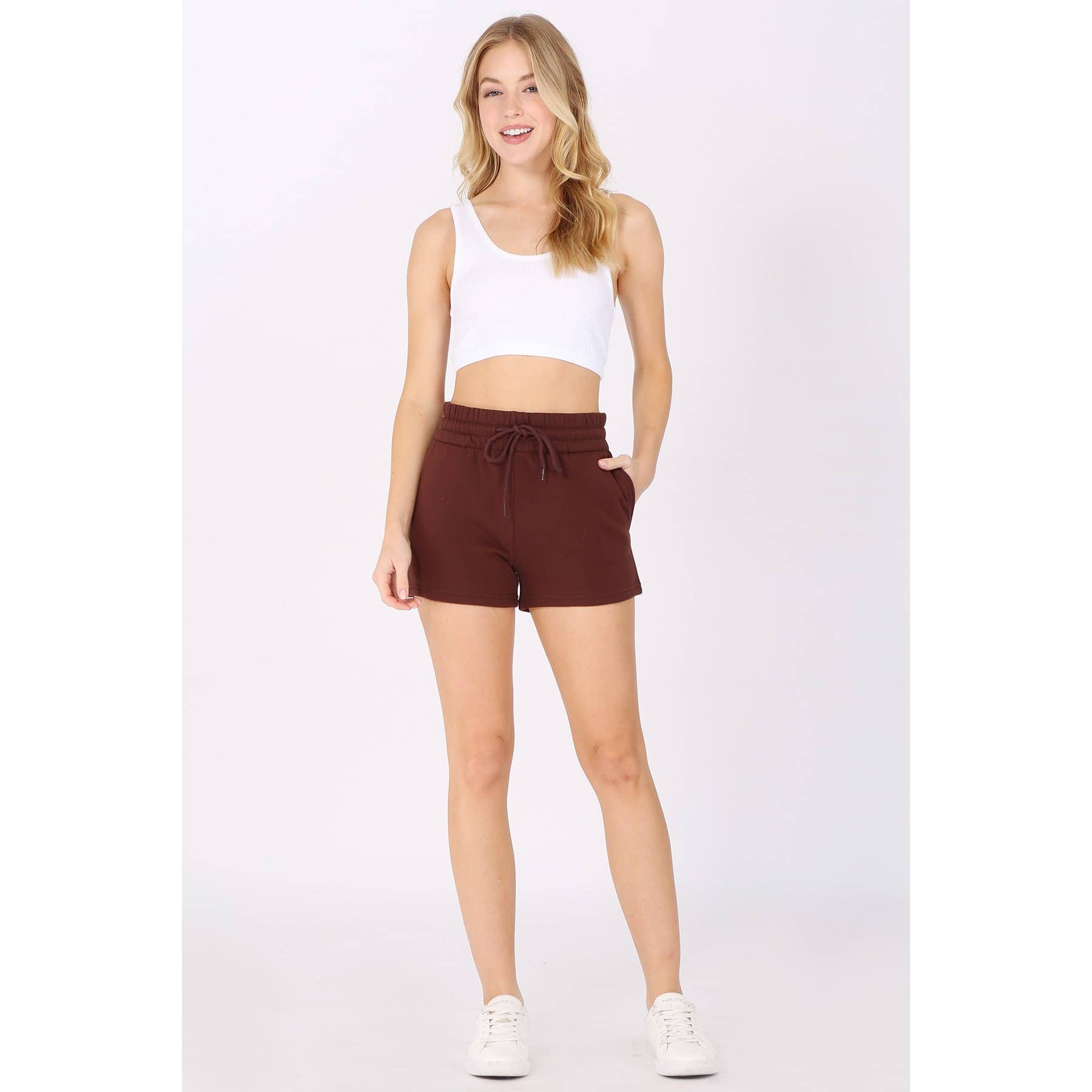 UP CLOTHING - Wholesale Shorts – Women’s - Solid Fleece Lounge Sweat Shorts8