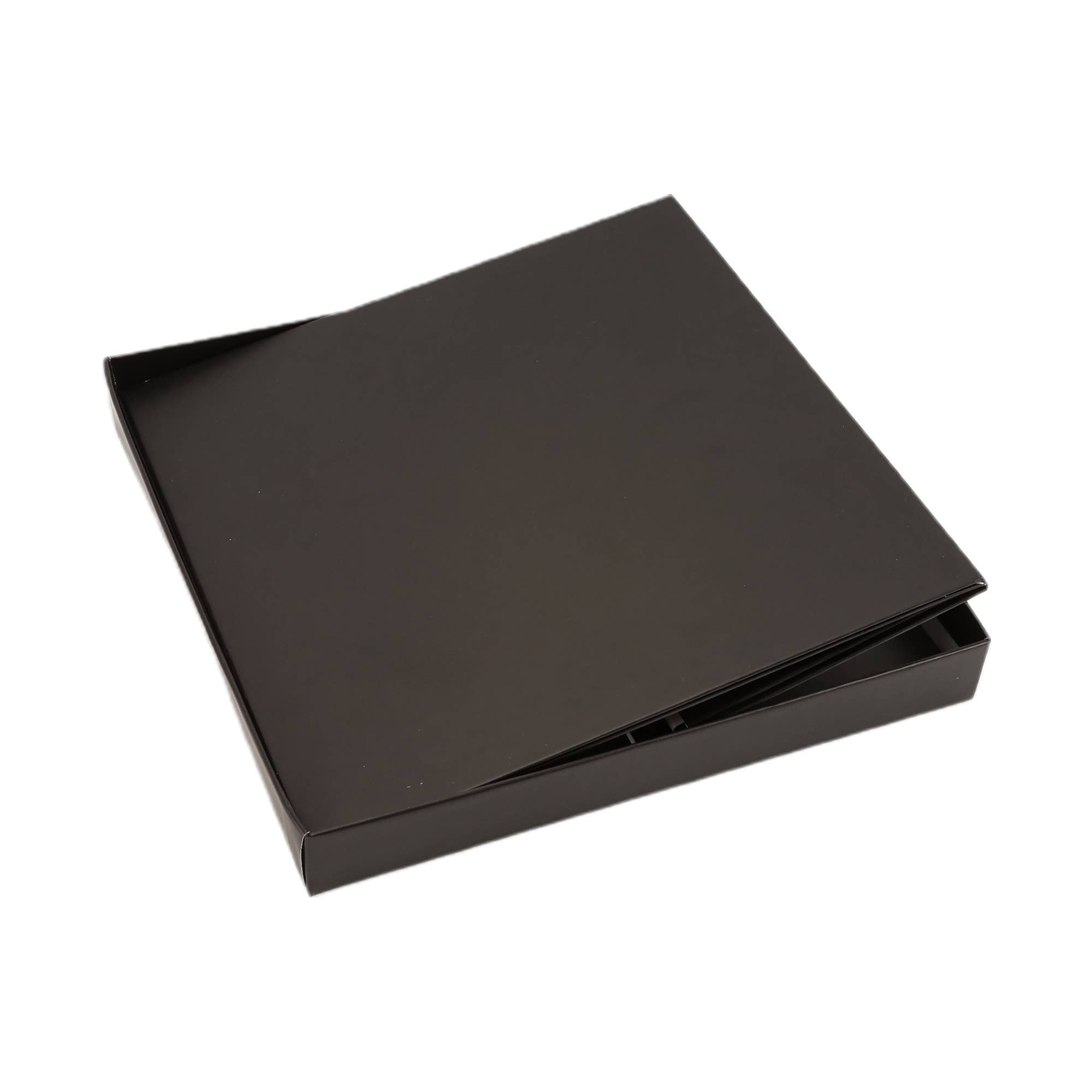 LA Ribbons Wholesale - Wholesale Gift Box - 9"x 9"x 9" Collapsable Gift Box w/ Removable Lid | Matte Black3