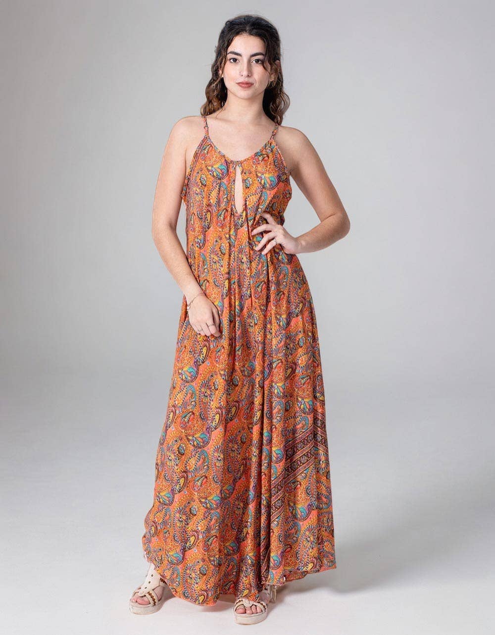 Orange KM2027A - Wide Long Dress for wholesale on Faire1