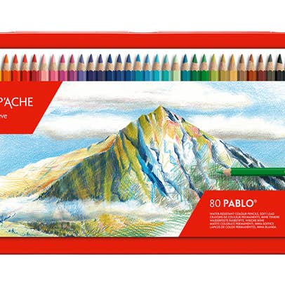 Set of 80 Colored Pencils PABLO™ in Metal Box for wholesale by Caran d'Ache