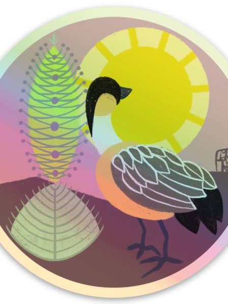 Nene & Ahinahina Holographic Stickers for wholesale by B. Miyo Art