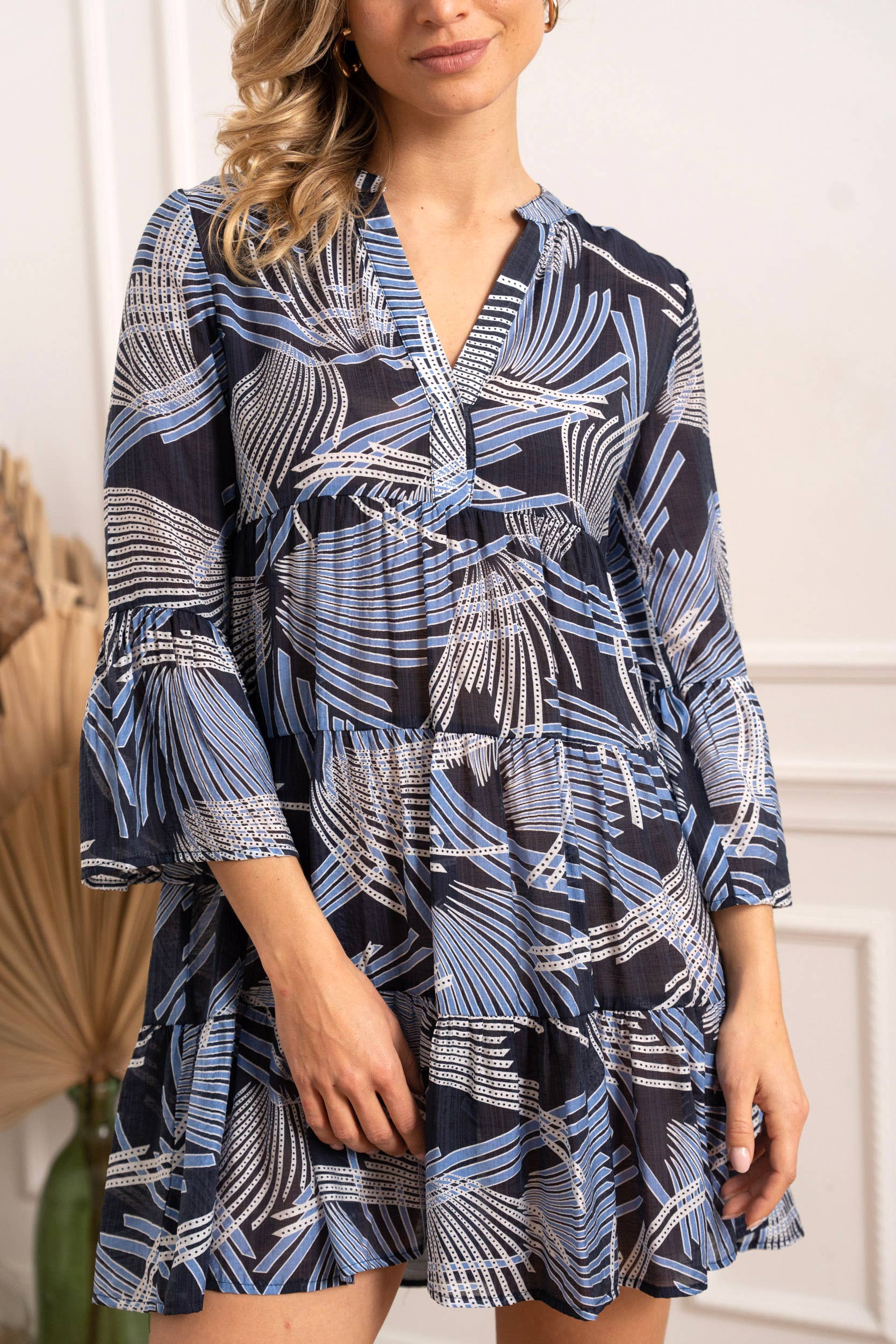 CHOKLATE PARIS (US No duties) - Wholesale Dress - Women's - Short printed silk dress Saint-Tropez - CK08110-22