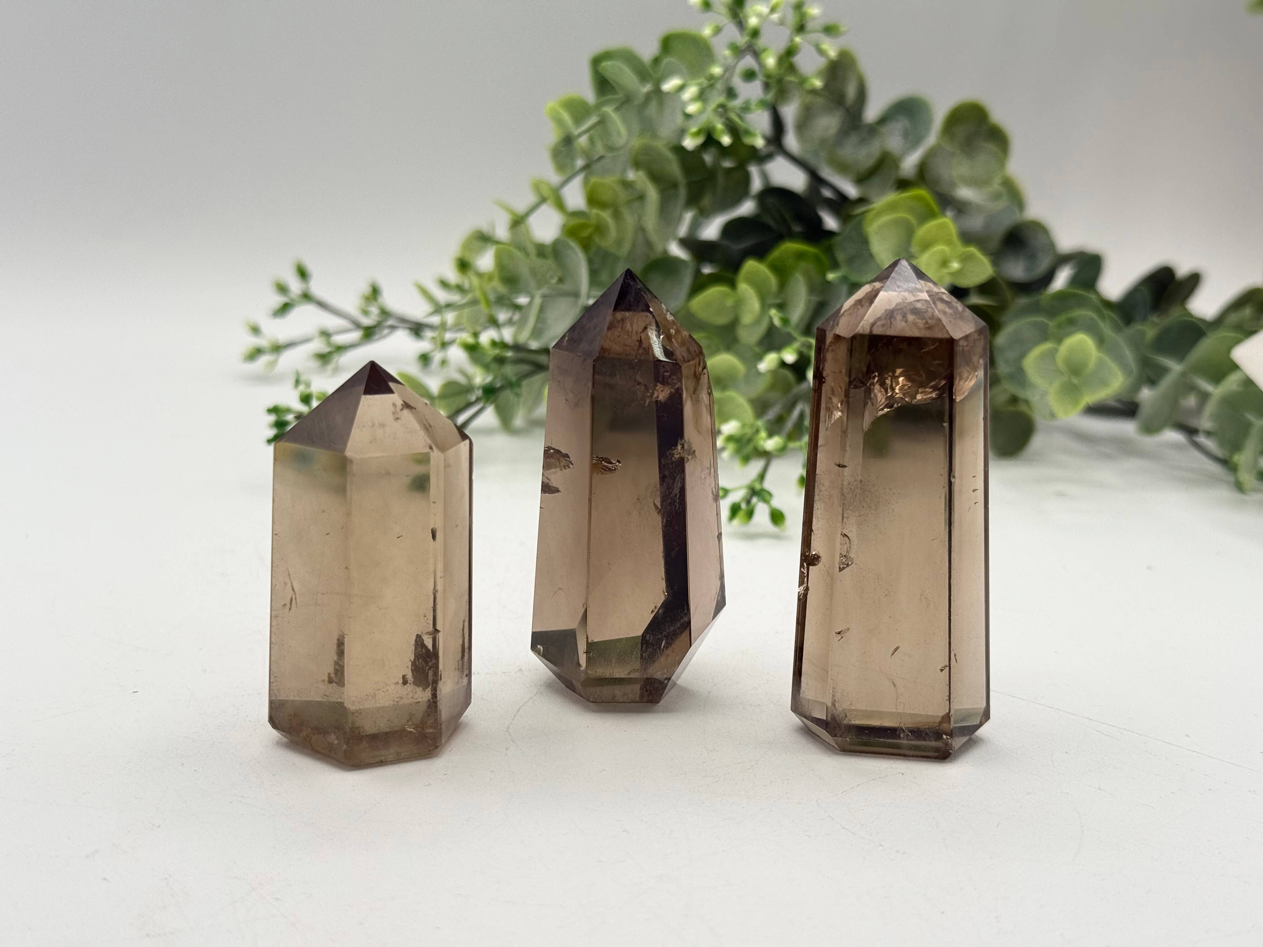 Meraki Gemstones - Wholesale Spiritual Stone/Crystal - Smoky Quartz Crystal Polished Points - BRAZIL3