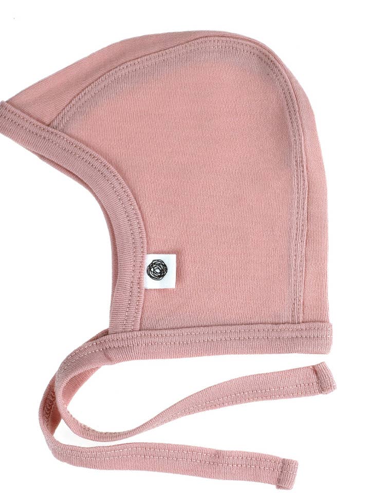 Baby wool bow hat — Merino Wool — Misty Rose for wholesale by Lille Barn