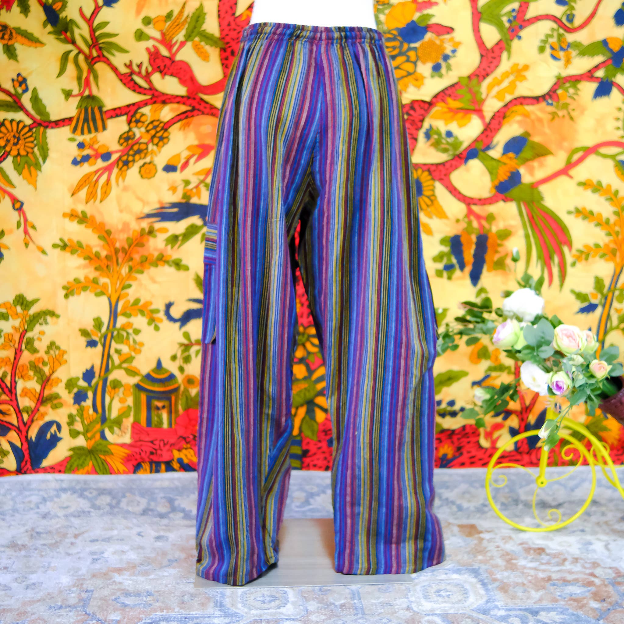 Karma Nepal Crafts - Wholesale Pants - Unisex - Multicolor Unisex Cotton Cargo Pants6