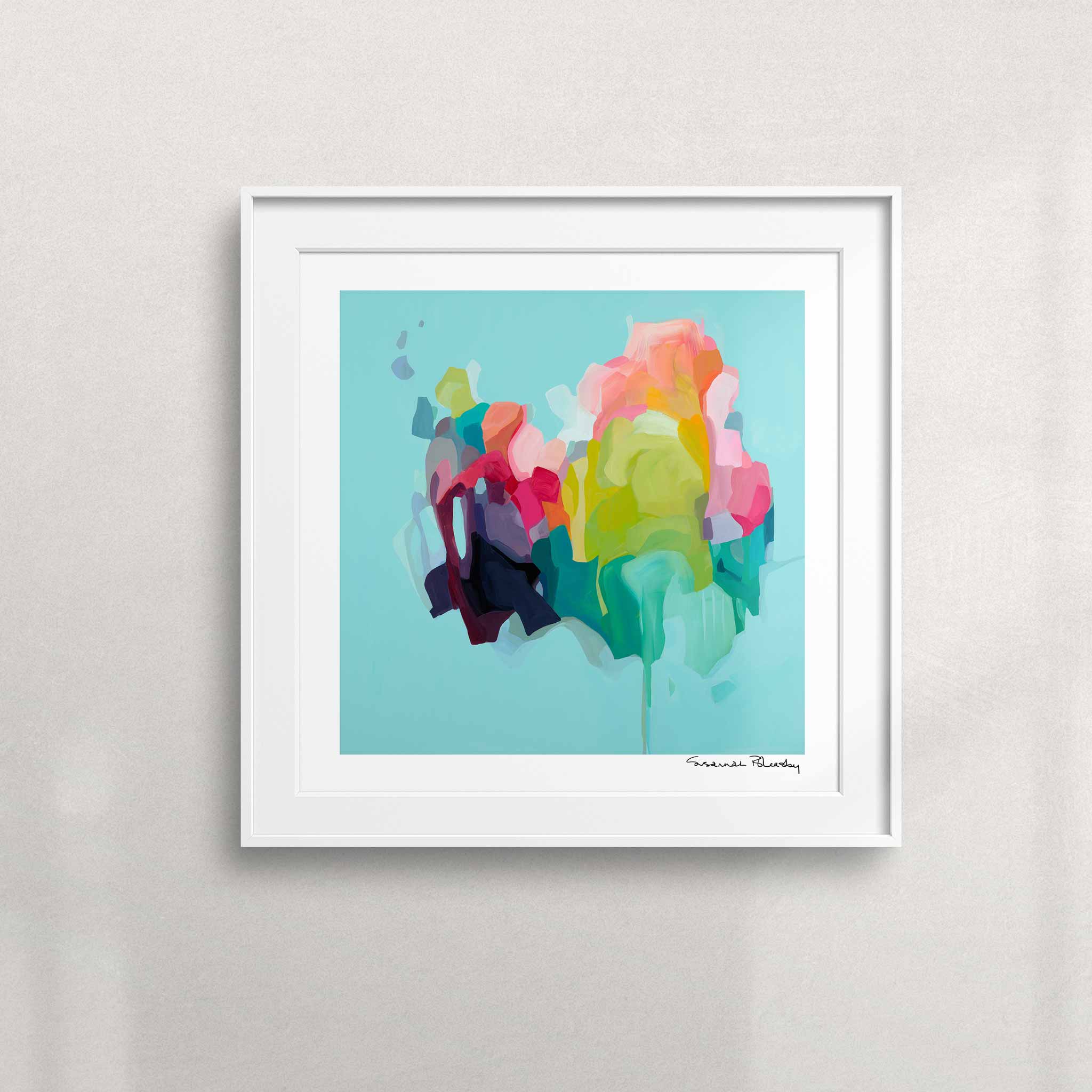 Susannah Bleasby Art - Wholesale Art Print - Aqua Abstract Art | Abstract Painting | Fine Art Print1
