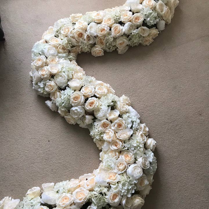 IVY CRUZ - Wholesale Bunting/Garland - Cream Flower Garland, Ivory Wedding Garland, Wedding Floral