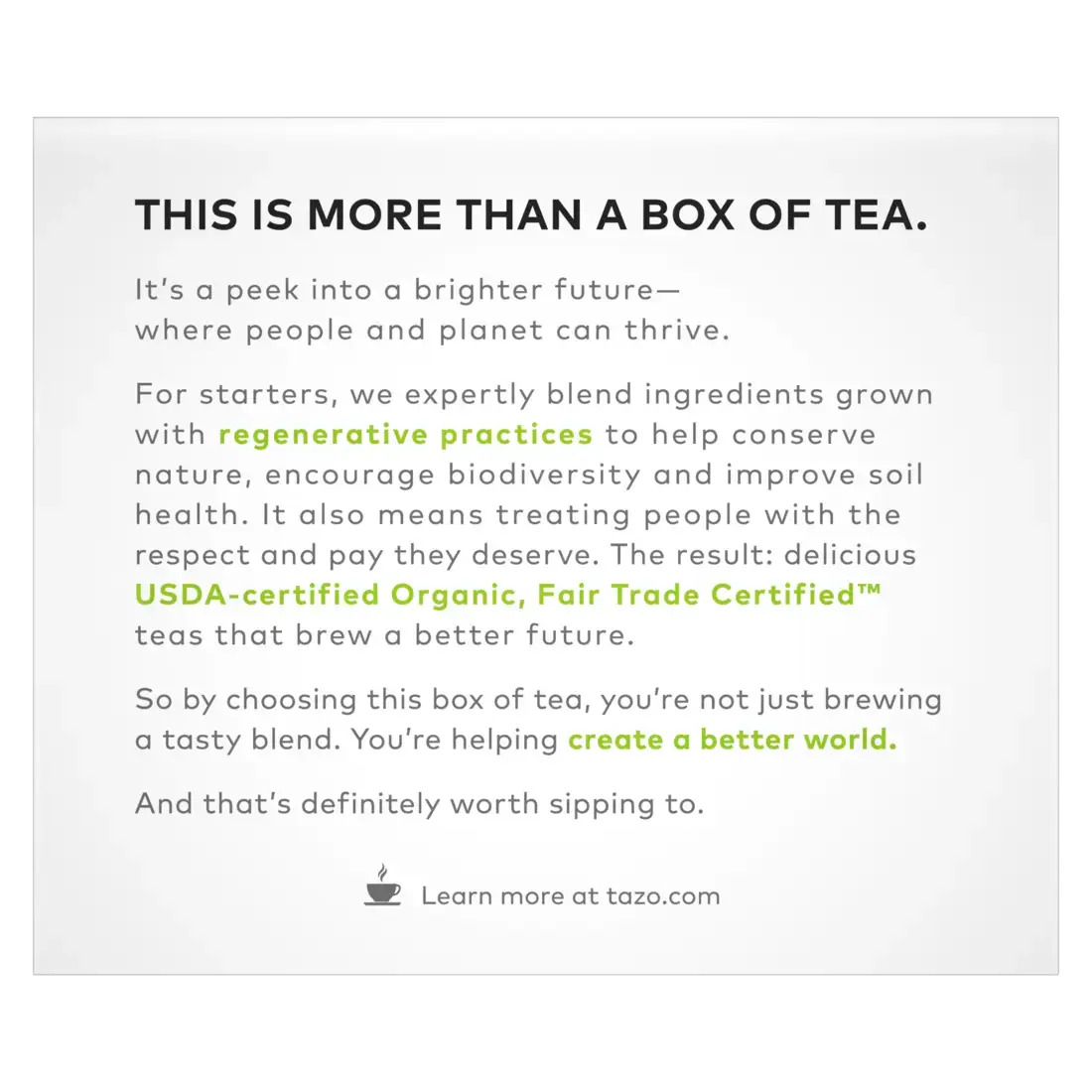 Lipton & TAZO - Wholesale Tea Bags - TAZO Organic Zen (36 ct)2