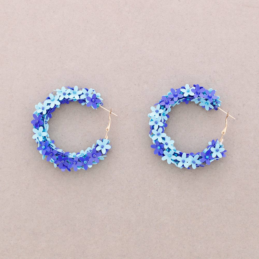 Sonata - Vendita all'ingrosso Orecchini a cerchio - Orecchini a cerchio con paillettes1