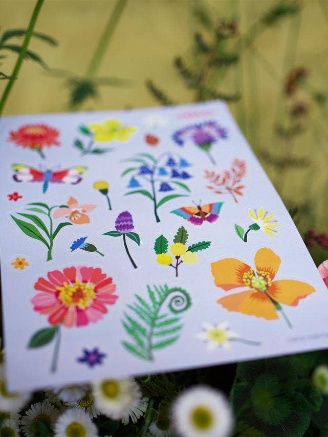Pack de feuilles d'autocollants - design de jardin pour la vente par Brie Harrison Ltd