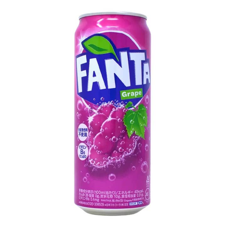 Global Bite Co - Vente Sodas/boissons gazeuses - Canette de Soda Fanta Raisin 500ml (Japon)3