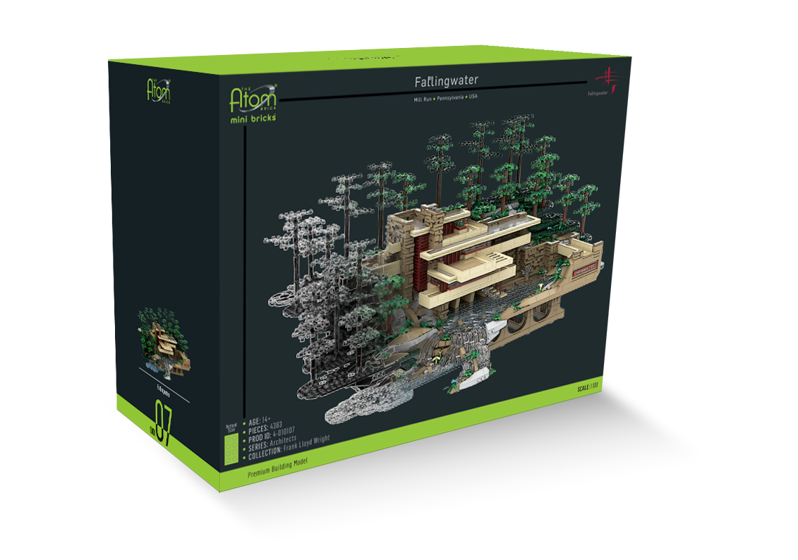 The Atom Brick - Wholesale Building Set - Kids - The Atom Brick Fallingwater® Building Set2