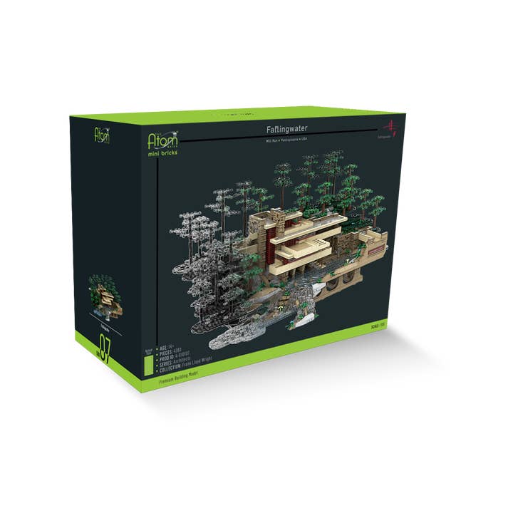 The Atom Brick - Wholesale Building set – Child - The Atom Brick Fallingwater® Building Set2
