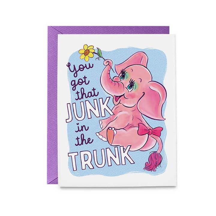 Junk in Trunk Card for wholesale by Hello Harlot