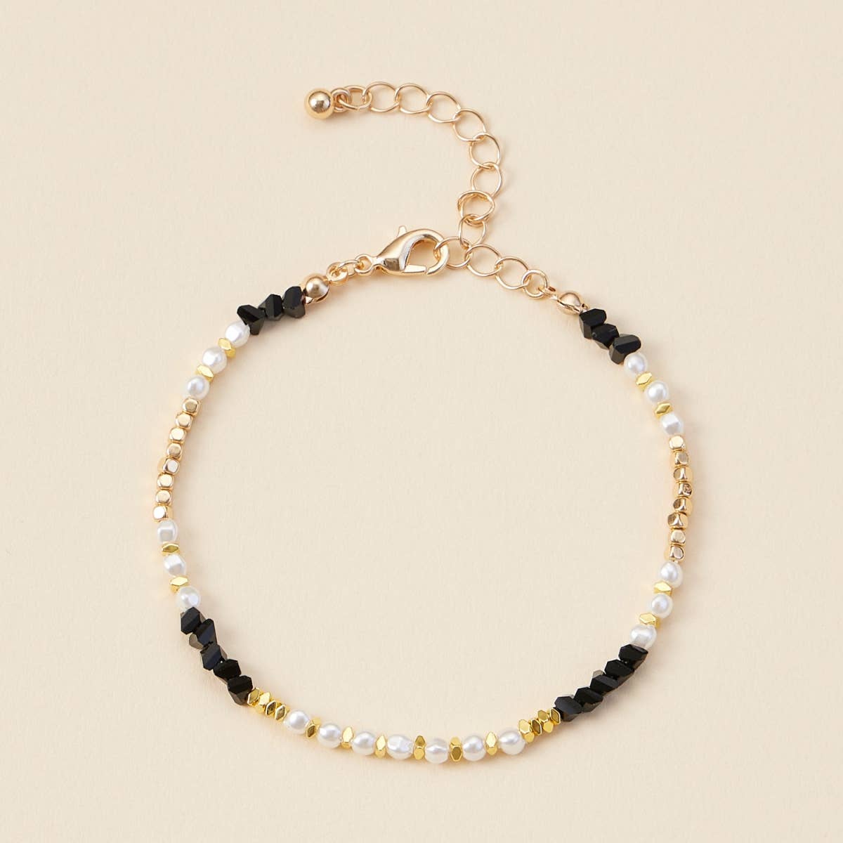 Frem – wholesale Anklet – Pearl & Glass Beaded Basic Anklet0