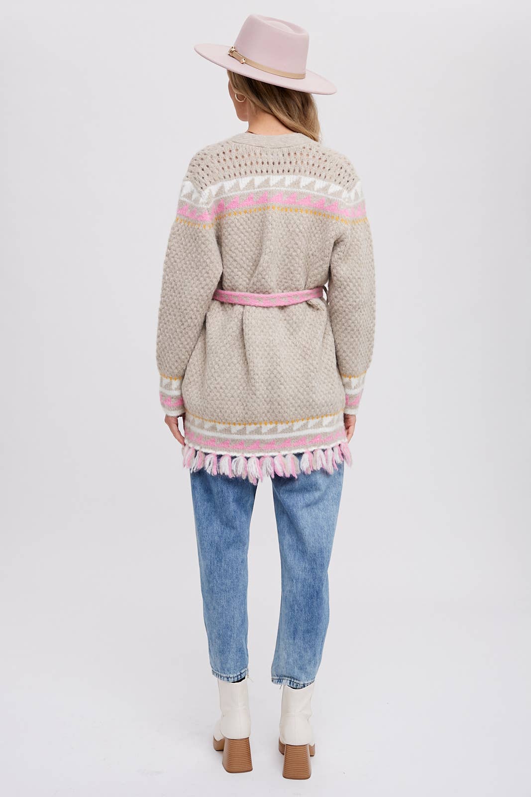 Bluivy – wholesale Cardigan – Women’s – AZTEC PATTERN BELTED CARDIGAN10