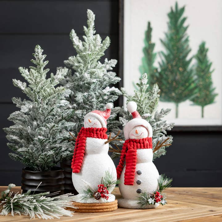 Sullivans Home Decor - Wholesale Artificial Christmas Tree - POTTED SNOWY PINE TREE SET 3