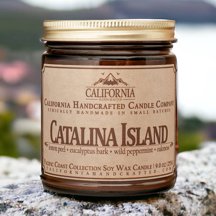 California Handcrafted - Vendita all'ingrosso Candele da viaggio - Candela in barattolo al cocco e albicocca dell'Isola di Catalina0
