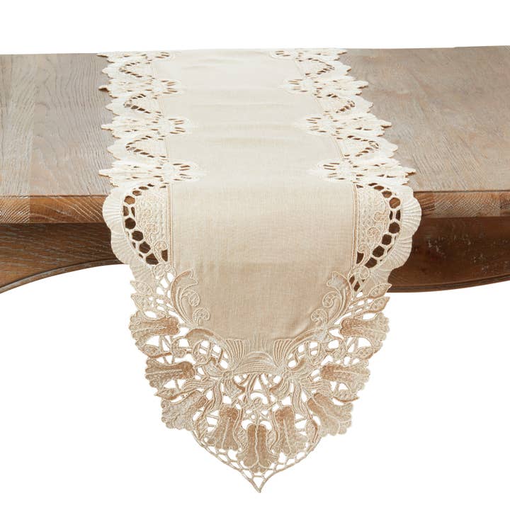 Ren skönhet broderad bordsduk för wholesale av Saro Lifestyle