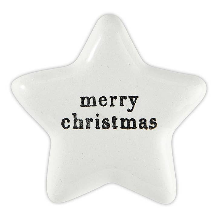 Santa Barbara Design Studio by Creative Brands - Wholesale Decorative Tabletop Object - Ceramic Star - Merry Christmas1
