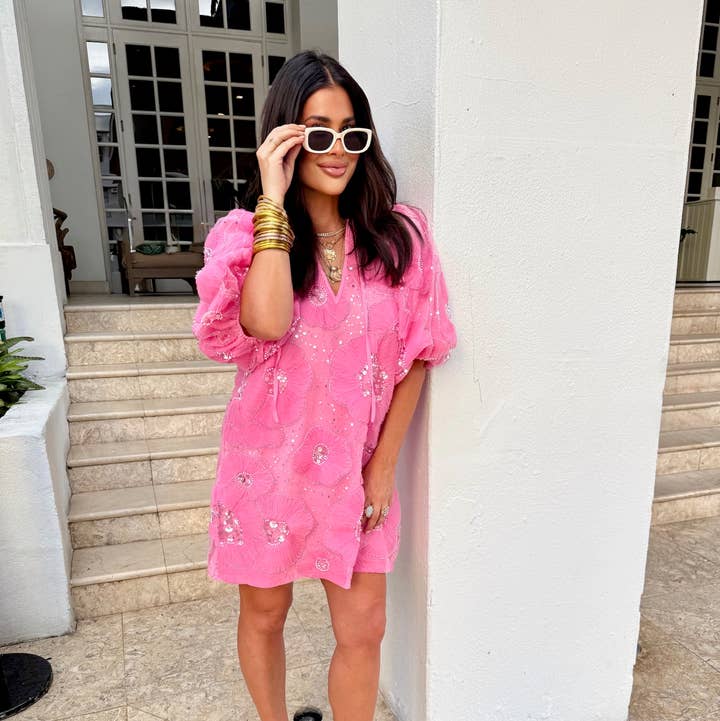 Deb Mini Dress - Pretty In Pink for wholesale on Faire