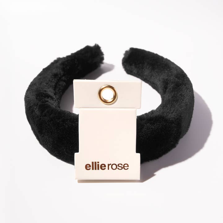 Ellie Rose - Wholesale Fashion headband – women's - Faux Fur Headband - Black4