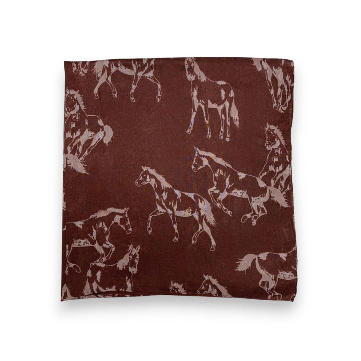 Lili Scarves (US Duty Free) - Wholesale Scarf - Women's - Horse Print Cotton Blend Scarf4