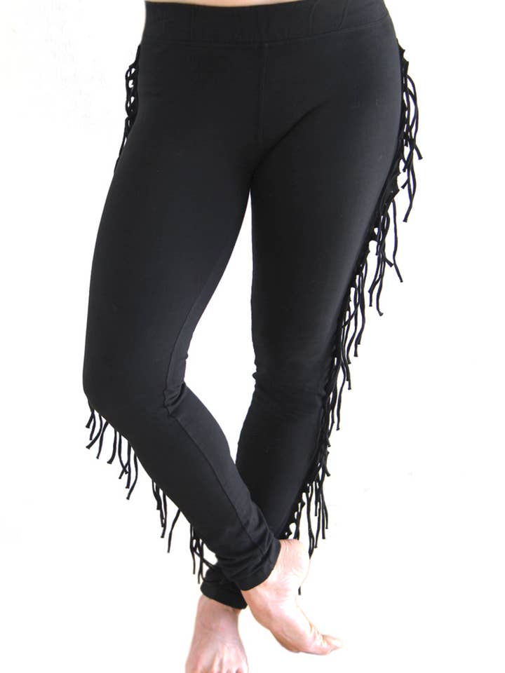 SWEET VIRTUES Women's -Felicity- Fringe Leggings with Tummy for wholesale by Sweet Virtues