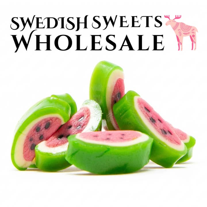 Svensk slik - Vandmelonskiver - 3 KG /6,6 LBS for engroshandel hos Swedish Sweets Wholesale LLC - Swedish Candy