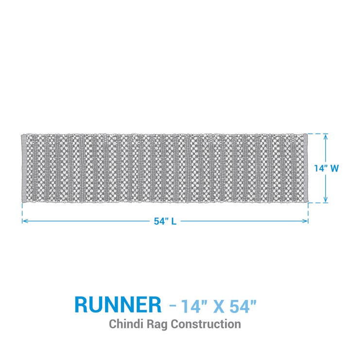 Split P - Wholesale Table Runner - Coastal Chindi Runner 54"L