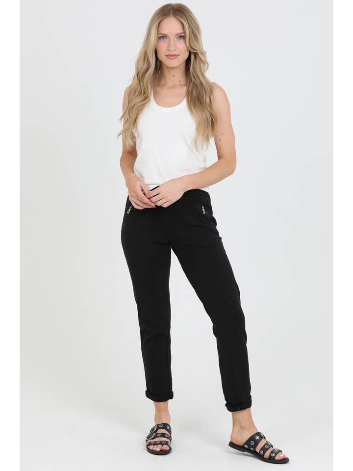 Nostalgia - Vente Pantalon d'intérieur/de jogging – femme - JOGG DE JOGGING EN TISSU ÉPONGE NP746-ASIS AVEC LIEN À NOUER SUR LE DEVANT ET POCHE ZIPPÉE16