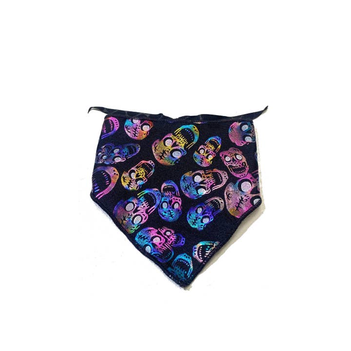 Disco Dog - Vendita all'ingrosso Bandana - Cani - Bandana metallica colorata per cani con teschio, sciarpa