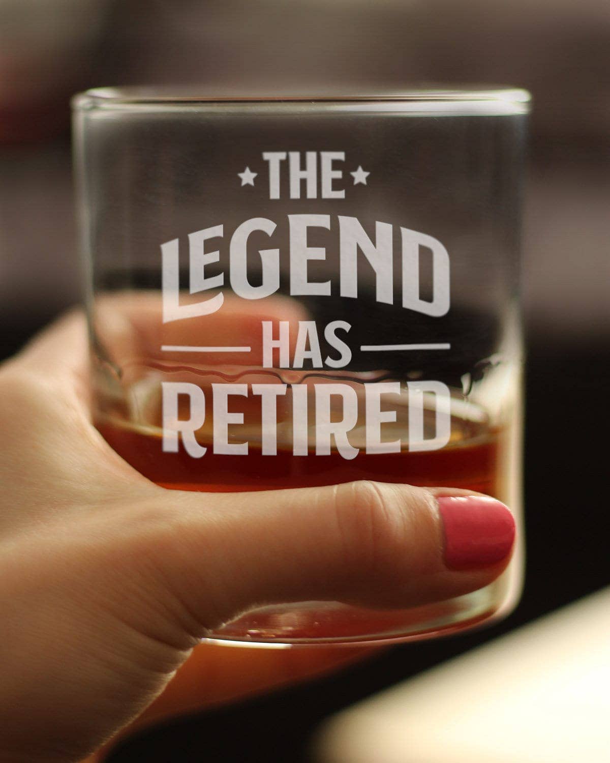 bevvee - Wholesale Cocktail/Liquor Glass - Legend Has Retired Whiskey Rocks Glass - Retirement Gifts1