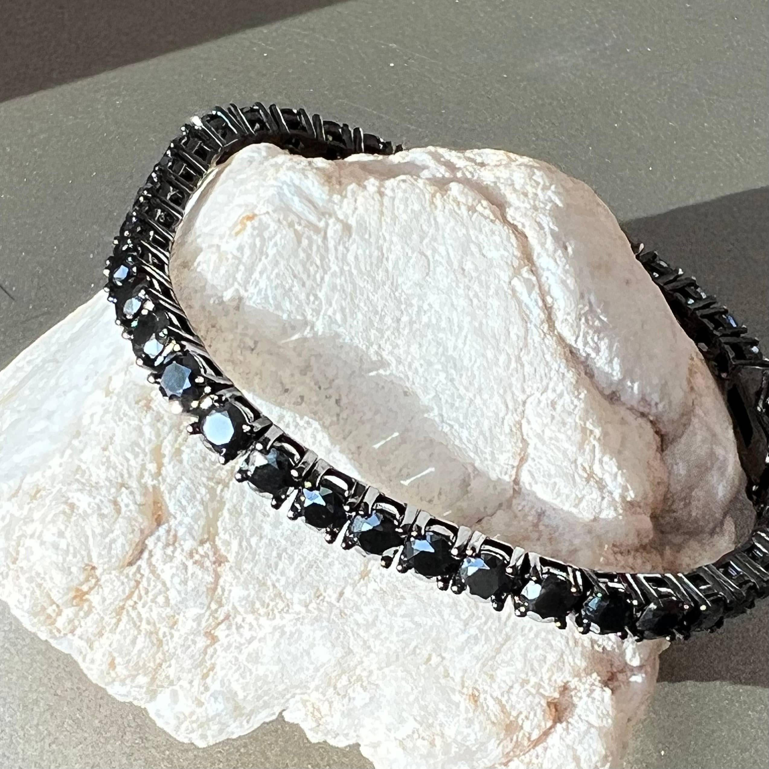 Remcon Fine Jewels – Großhandel Tennis-Armband – Schwarzes Moissanit-Armband mit schwarzem Rhodium.2