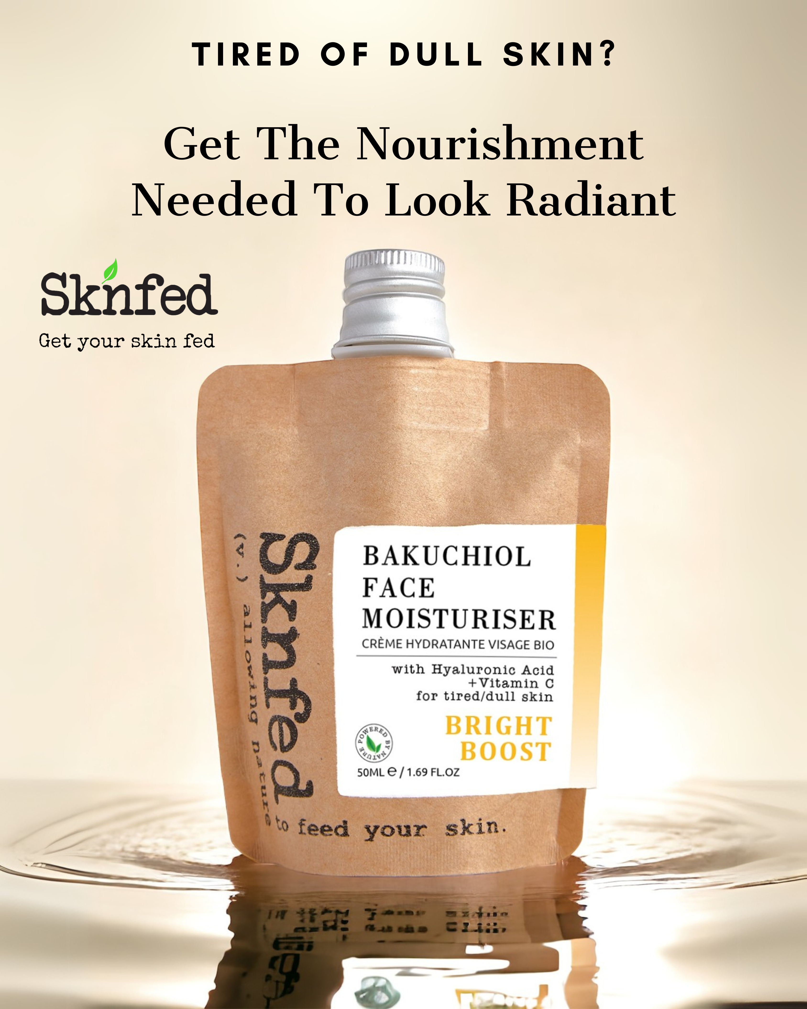 Sknfed – wholesale Facial moisturiser – BAKUCHIOL FACE MOISTURISER - MINIS & TRAVEL2