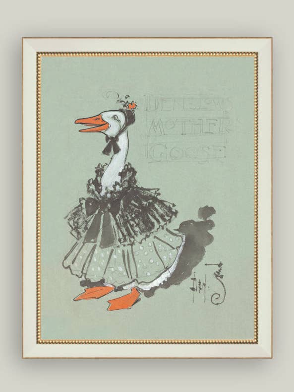 Mother Goose Framed Antique Art for wholesale by Petal Lane Home