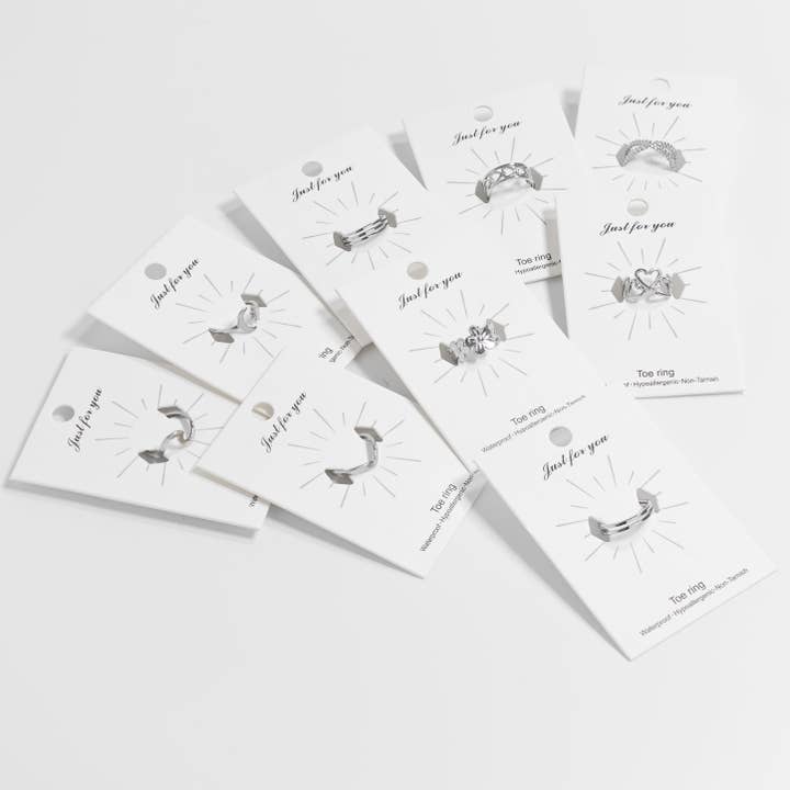 WJW - Wholesale Toe Ring - 18K Gold PVD Stainless Steel Adjustable Wave Toe Ring6