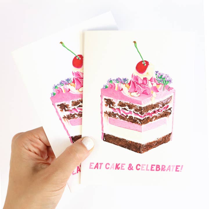 Julia Ockert - Wholesale Birthday card - Eat Cake & Celebrate Greeting Card2