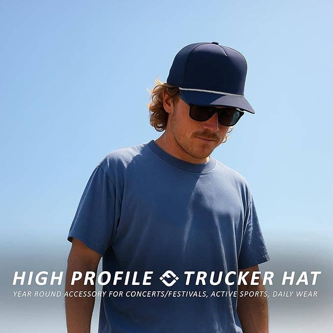 Funky Junque - Wholesale Baseball Cap - Men's - Blank Laser Cut Golf Rope Cap - Navy5